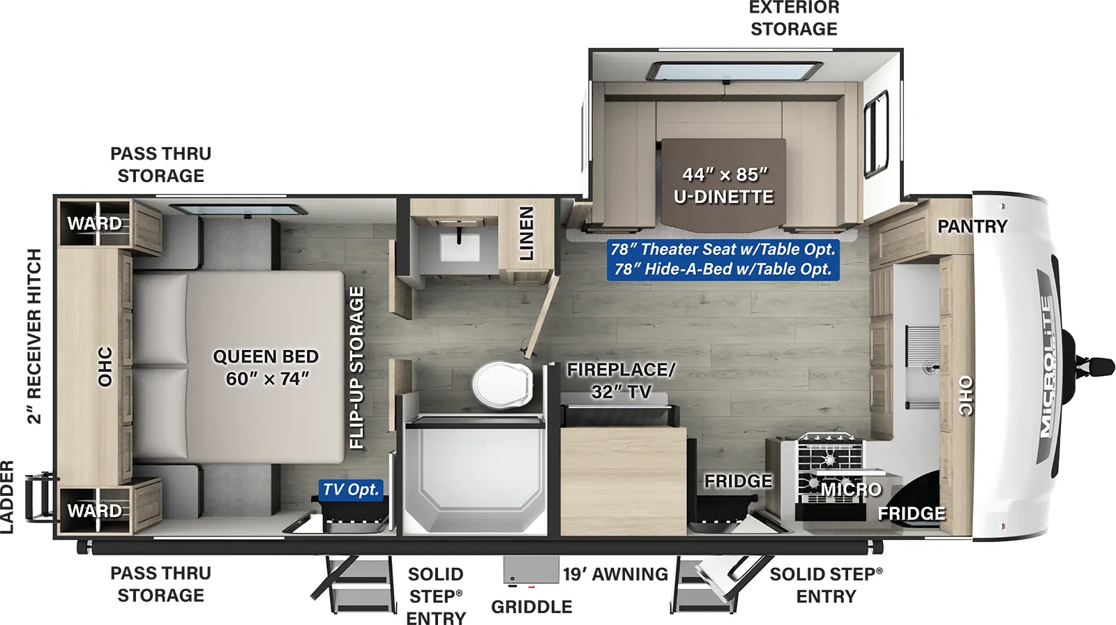 Flagstaff Micro Lite 25FKB Floorplan